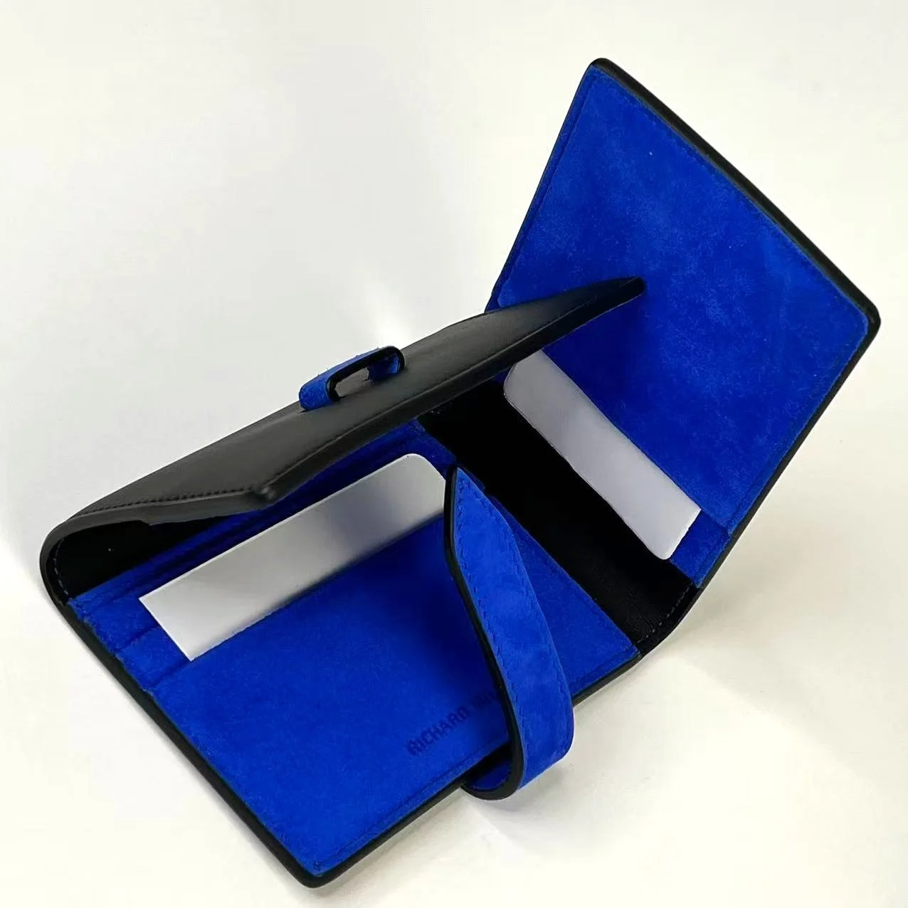 Richard Mille Blue Suede & Black Leather Wallet – VIP Client Exclusive